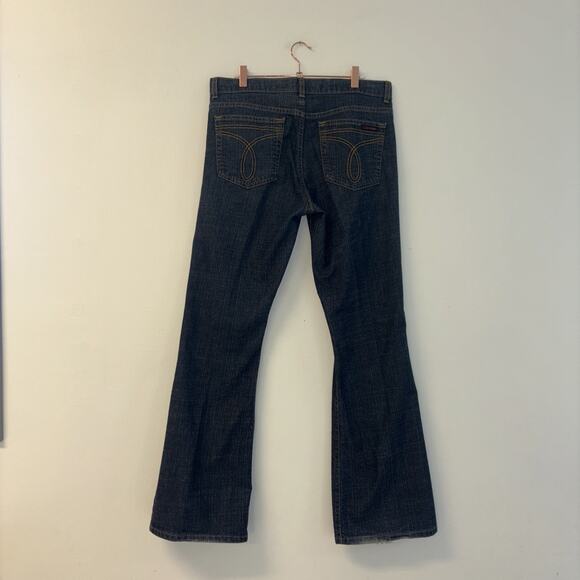 Calvin Klein Womens Jeans Size 13 Bootcut Mid Rise Flare Denim Casual‎ Y2K 70’s - Picture 7 of 12
